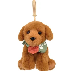 Porte clé - Bijou de sac X SPA - Chien marron 13 cm