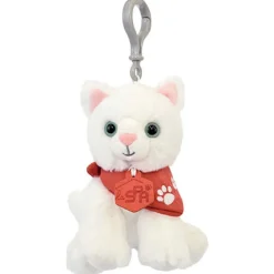 Porte clé - Bijou de sac X SPA - Chat blanc 13 cm