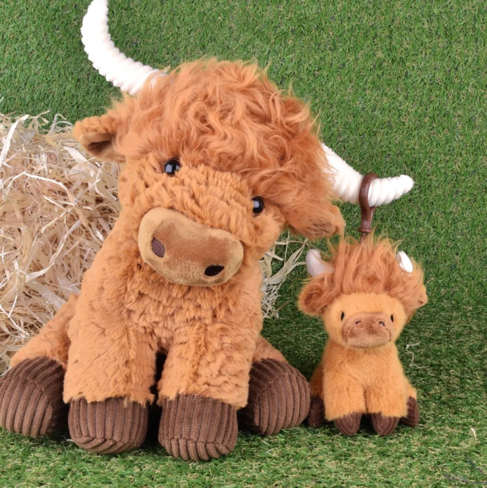 Porte clé Peluche vache ecossaise - Puy du Fou - 15 cm