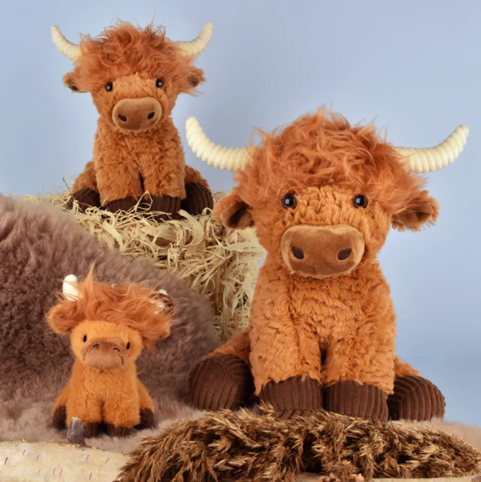 Porte clé Peluche vache ecossaise - Puy du Fou - 15 cm