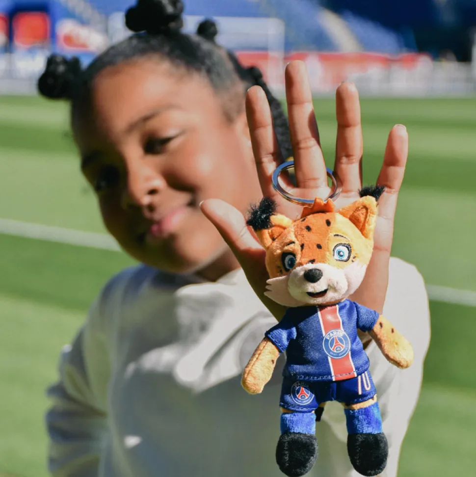 Porte clé PSG - Mascotte Germain Le Lynx -15 cm