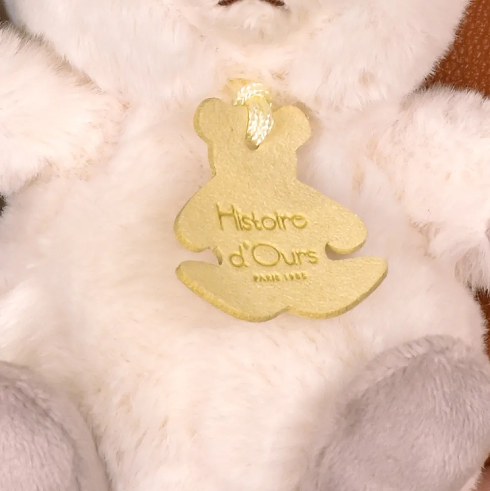 Porte-clés chat écru - 12 cm - Les doux stretch