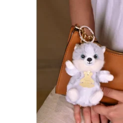 Porte-clés chien Husky - 12 cm - Les doux stretch