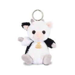 Porte-clés vache blanche - 12 cm - Les doux stretch