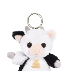 Porte-clés vache blanche - 12 cm - Les doux stretch